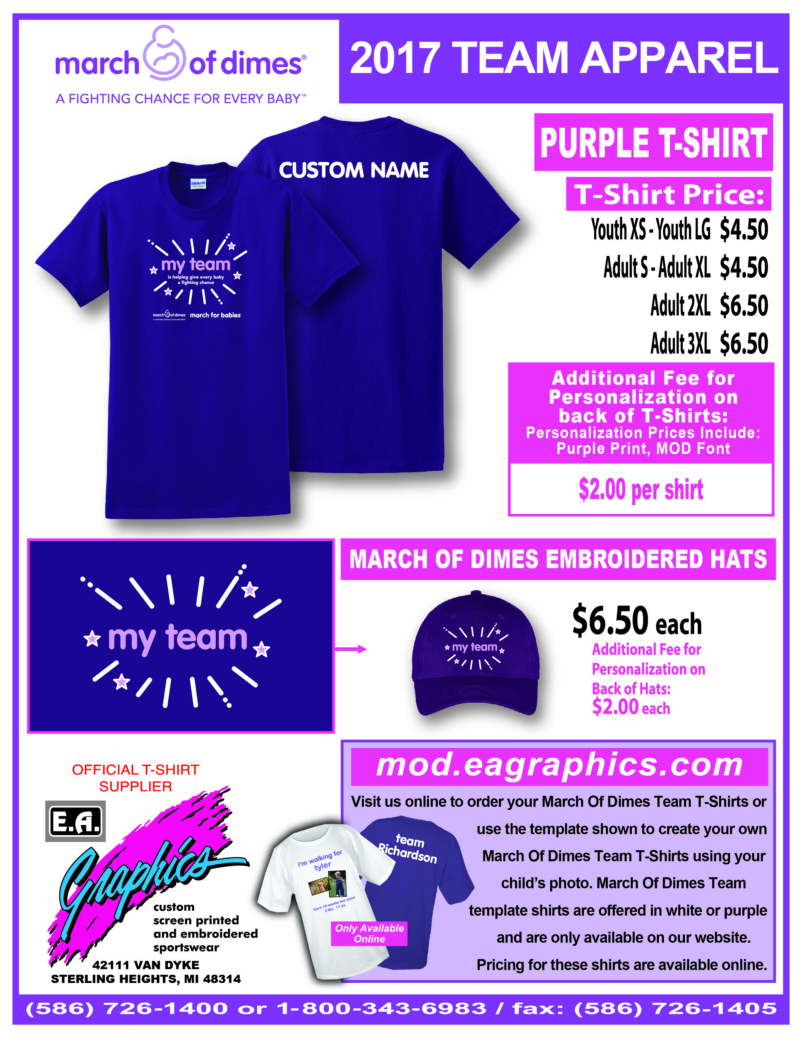 T Shirt Fundraiser Order Form Template from www.marchforbabies.org